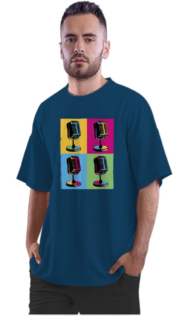 Oversized T-Shirt Space Race - Alien & Astronaut Men's Women's Unise 100% Cotton Black; _PT_150