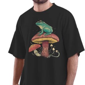 Oversized T-Shirt Space Race - Alien & Astronaut Men's Women's Unise 100% Cotton Black; _SPACERAUNQ-Black XL Oversized_bz