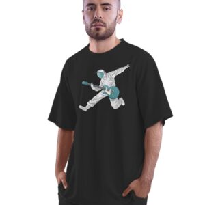 Oversized T-Shirt Moonchild - Full Moon Men's Women's Unise 100% Cotton Black; _MONCHFUNQ-Black XL Oversized_bz