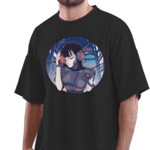 Oversized T-Shirt Space Race - Alien & Astronaut Men's Women's Unise 100% Cotton Black; _SPACERAUNQ-Black L Oversized_bz