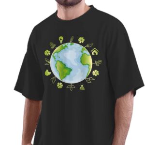 Oversized T-Shirt Football Shot in Watercolour Men's Women's Unise 100% Cotton Black; _FTBLSHTUNQ-Black XL Oversized_bz
