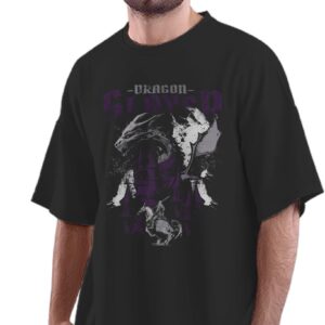 Oversized T-Shirt Hip Hop Gorilla Men's Women's Unise 100% Cotton Black; _HIPHPUNQM-Black S Oversized_bz