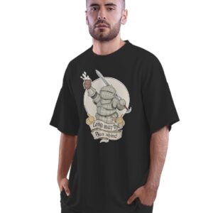 Oversized T-Shirt Awesome Electric Guitar Men's Women's Unise 100% Cotton Black; _ELECGUNQX-Black M Oversized_bz