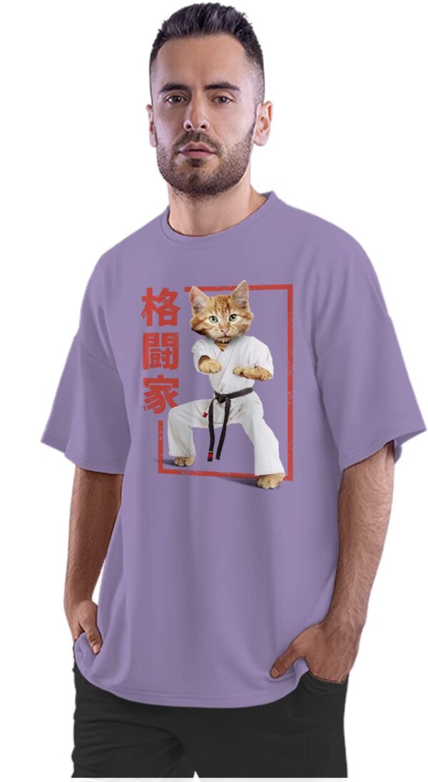 Oversized T-Shirt Cherry Blossom Vaporwave Men's Women's Unise 100% Cotton Iris Lavender; _RYOMAVE2-Iris Lavender M Oversized_bz