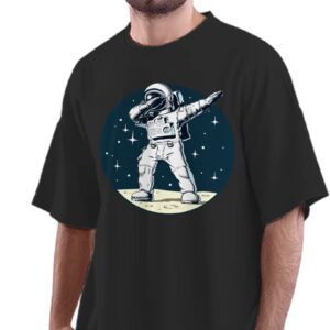 Oversized T-Shirt Moonchild - Full Moon Men's Women's Unise 100% Cotton Navy Blue; _MONCHFUNQ-Navy Blue S Oversized_bz