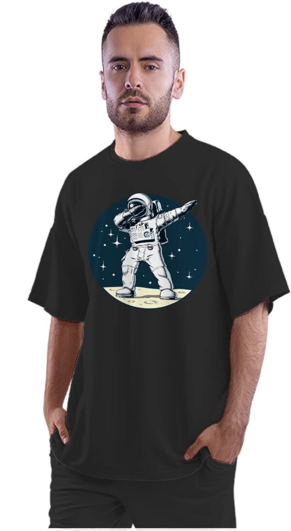 Oversized T-Shirt Moonchild - Full Moon Men's Women's Unise 100% Cotton Navy Blue; _MONCHFUNQ-Navy Blue S Oversized_bz