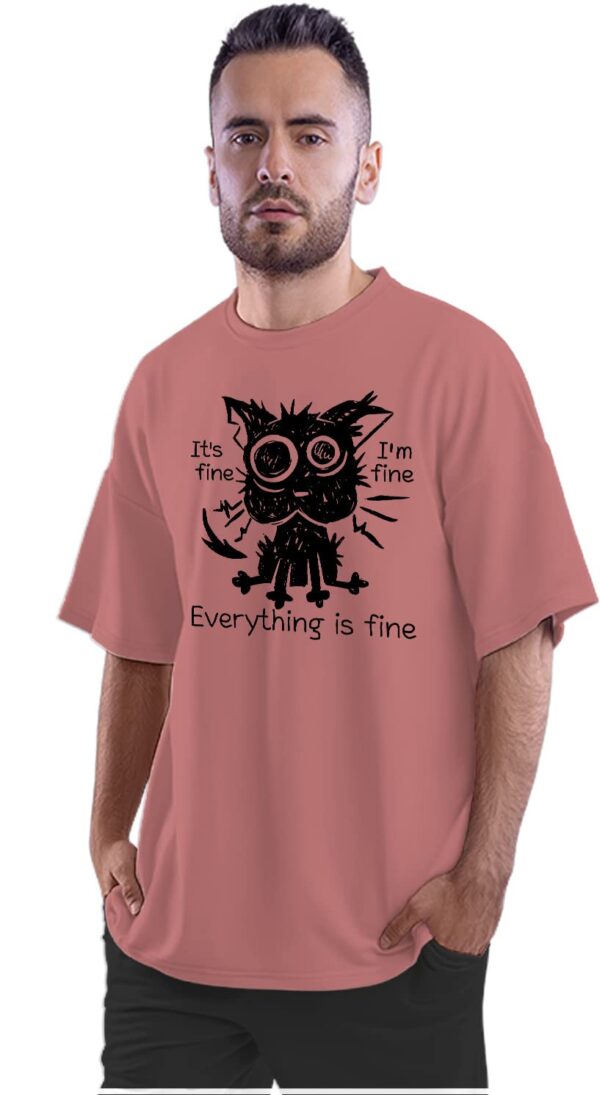 Oversized T-Shirt Fire Enchantment Elf Men's Women's Unise 100% Cotton Black; _PT_390