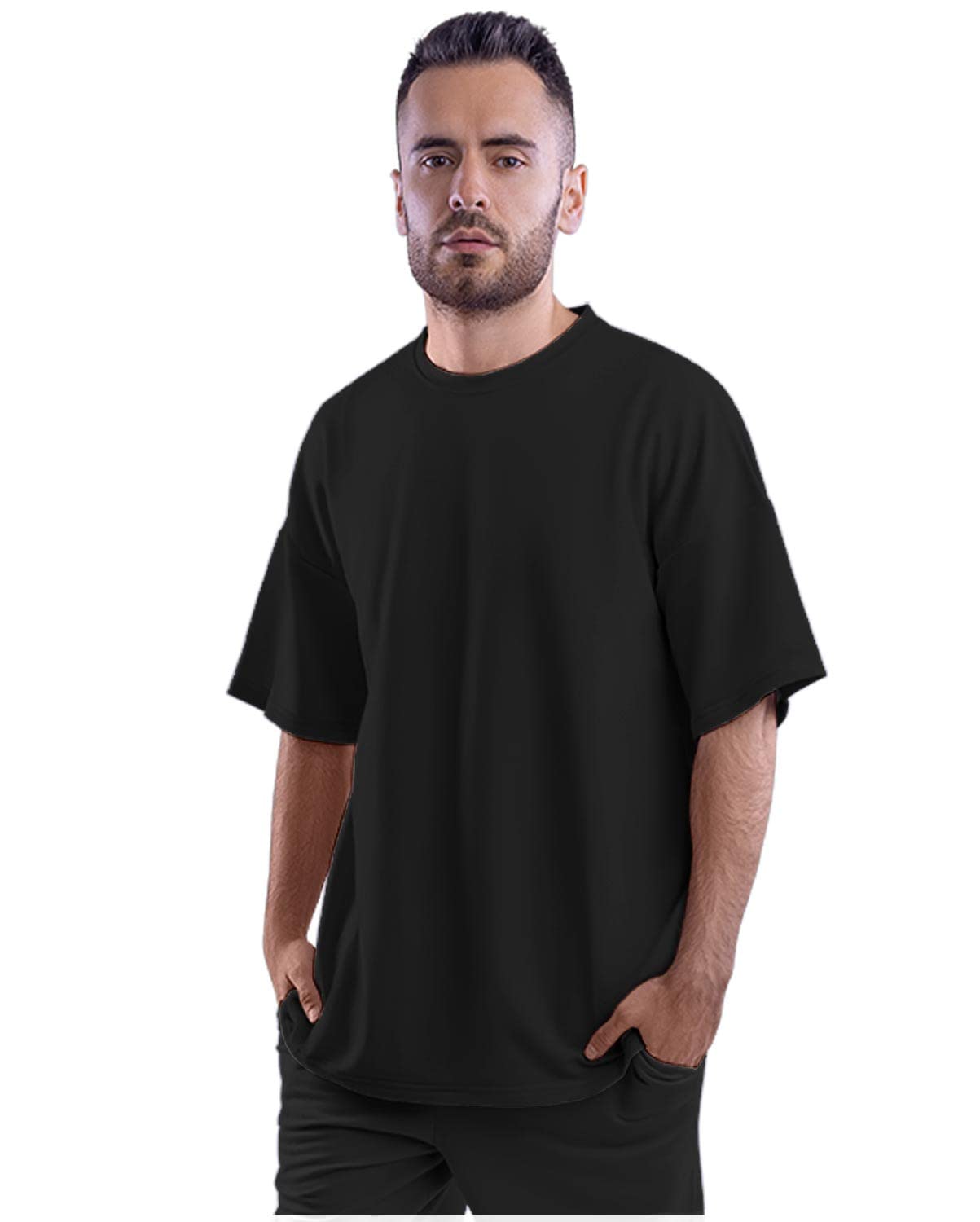 Oversized T-Shirt 3D Peace Sign - Cool Optical Illusion Men's Women's Unise 100% Cotton Black; _PEACDIUNQ-Black S Oversized_bz