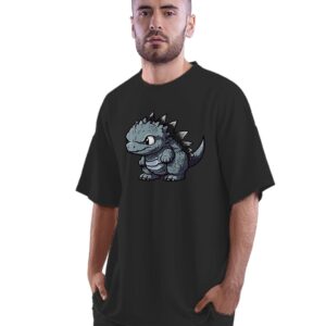Oversized T-Shirt Cute Pug On Front Carrier Men's Women's Unise 100% Cotton White; _PUGKFPUNQ-White XL Oversized_bz