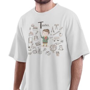 Oversized T-Shirt Whale Shark & Diver Men's Women's Unise 100% Cotton White; _PT_431