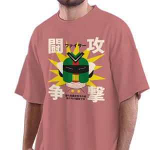 Oversized T-Shirt Happy Cheese Kawaii Men's Women's Unise 100% Cotton Iris Lavender; _PYSEKAW2-Iris Lavender S Oversized_bz