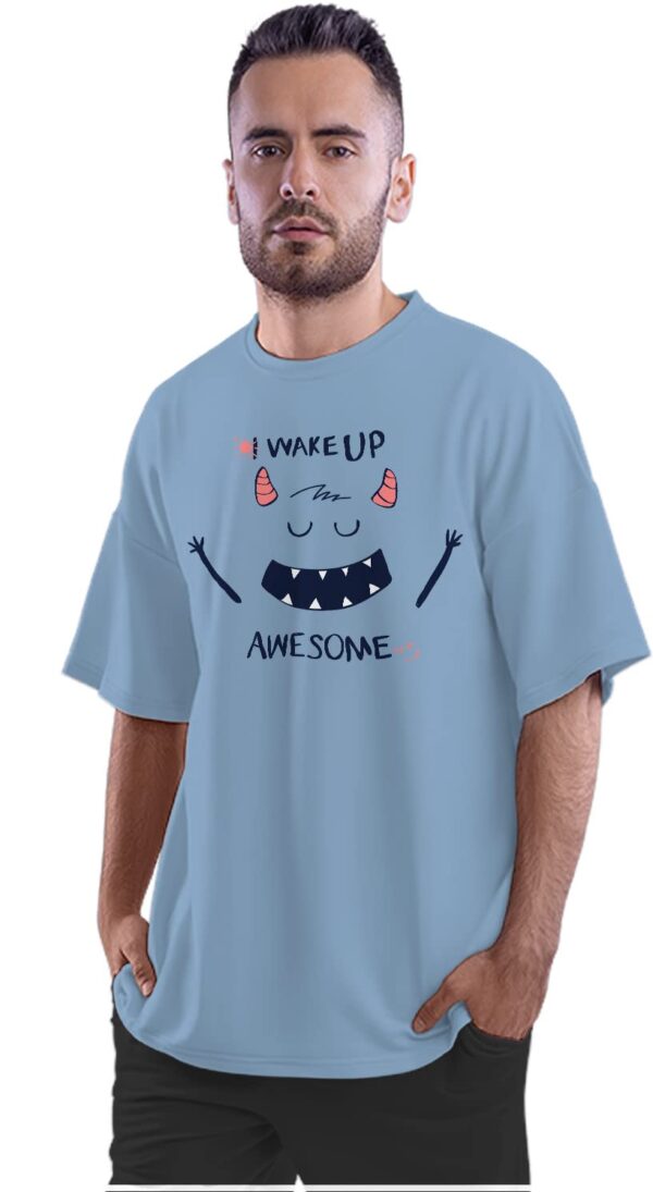 Oversized T-Shirt Happy Cheese Kawaii Men's Women's Unise 100% Cotton Iris Lavender; _PYSEKAW2-Iris Lavender XL Oversized_bz