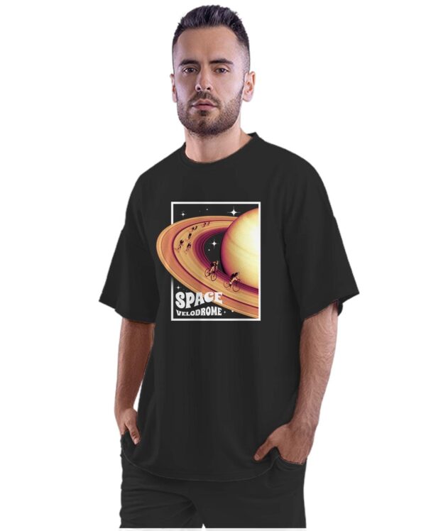 Oversized T-Shirt Callisto - Moon of Jupiter Men's Women's Unise 100% Cotton Black; _JUCALLUNQQ-Black M Oversized_bz