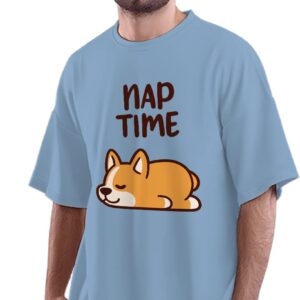 Oversized T-Shirt Chill Pig Doing Yoga Pose Men's Women's Unise 100% Cotton White; _CHILLPIUNQ-White XL Oversized_bz