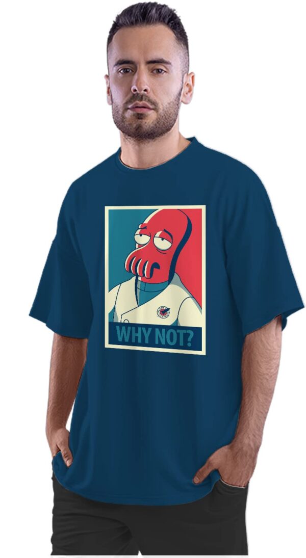 Oversized T-Shirt Homer Doughnut Men's Women's Unise 100% Cotton Navy Blue; _HOMDUNQ-Navy Blue 2XL Oversized_bz