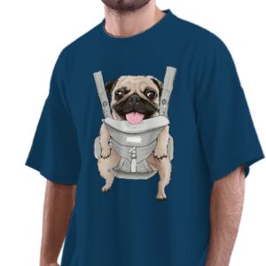 Oversized T-Shirt I Pug Your Pardon - Funny Word Play Dog Men's Women's Unise 100% Cotton White; _PT_588