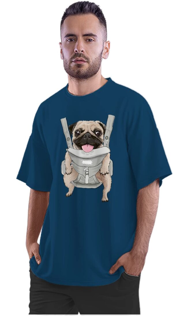 Oversized T-Shirt I Pug Your Pardon - Funny Word Play Dog Men's Women's Unise 100% Cotton White; _PT_588