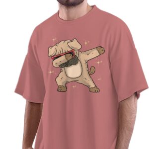 Oversized T-Shirt Angry Seagull - Middle Finger Men's Women's Unise 100% Cotton Navy Blue; _PT_612