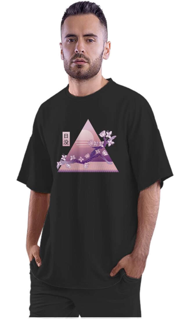 Oversized T-Shirt I Speak Pancakes Men's Women's Unise 100% Cotton Black; _ISPNPNUNQ-Black L Oversized_bz