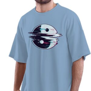 Oversized T-Shirt Flat Earth - Funny Men's Women's Unise 100% Cotton Navy Blue; _FLTEARUNQQ-Navy Blue L Oversized_bz