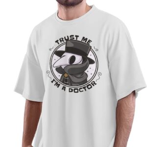 Oversized T-Shirt St. Patrick's Irish Frog Men's Women's Unise 100% Cotton White; _STPATUNQF-White XL Oversized_bz