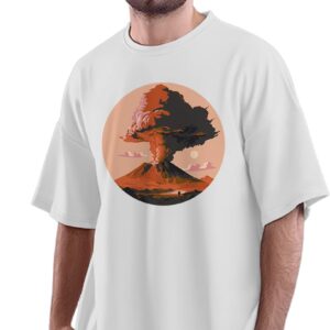 Oversized T-Shirt I Wake Up Awesome Men's Women's Unise 100% Cotton Iris Lavender; _IWUAUNQ-Iris Lavender L Oversized_bz