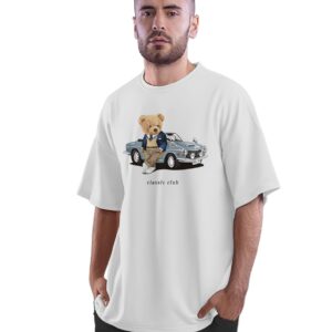 Oversized T-Shirt Three Tailed Fo in Space Men's Women's Unise 100% Cotton Navy Blue; _SPCFOUNQX-Navy Blue S Oversized_bz