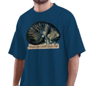 Oversized T-Shirt Astronaut Boating Through Space & Time Men's Women's Unise 100% Cotton Navy Blue; _PT_829
