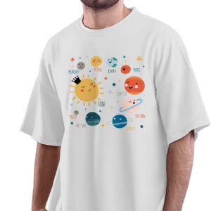 Oversized T-Shirt Science & Religion Quote Men's Women's Unise 100% Cotton Black; _SCIRELQU2-Black M Oversized_bz