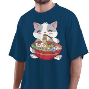 Oversized T-Shirt Forest Frog Perched ATOP A Mushroom Men's Women's Unise 100% Cotton Black; _PT_949