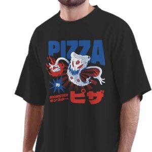 Oversized T-Shirt Awesome Electric Guitar Men's Women's Unise 100% Cotton Navy Blue; _PT_991