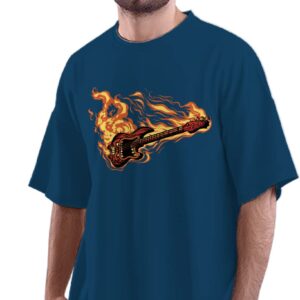 Oversized T-Shirt Dog - Van Gogh - Post Impressionism Men's Women's Unise 100% Cotton Navy Blue; _DOGGOUNIQ-Navy Blue S Oversized_bz
