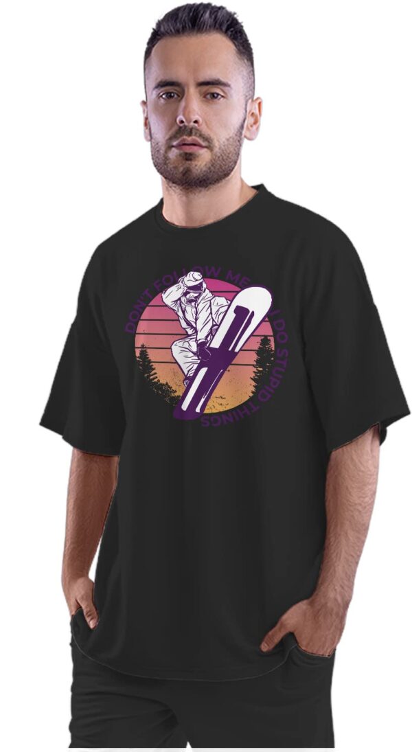 Oversized T-Shirt Trader by Day, Poker by Night Men's Women's Unise 100% Cotton Black; _TRA23OSX-Black S Oversized_bz