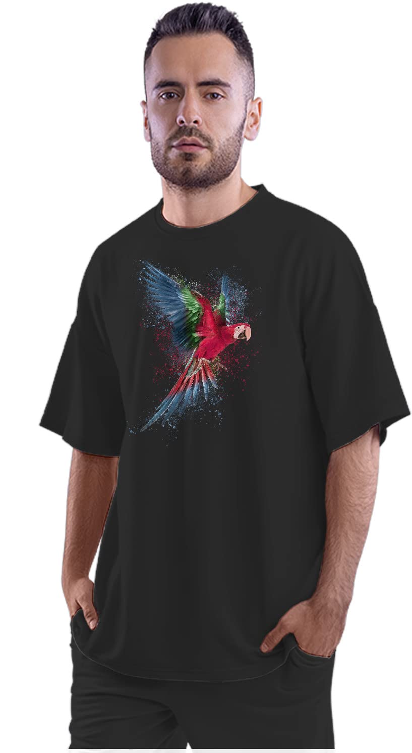 Oversized T-Shirt Awesome Electric Guitar Men's Women's Unise 100% Cotton Black; _ELECGUNQX-Black S Oversized_bz