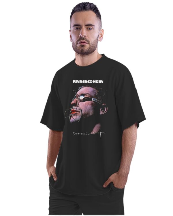 Men's Oversized T-Shirt Dark Samurai 100% Cotton Black; _PT_300