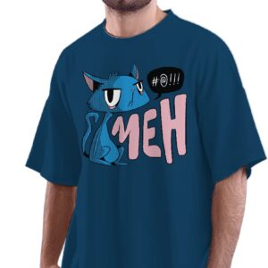 Oversized T-Shirt Van Gogh Cat Men's Women's Unise 100% Cotton Black; _STARCATUNQ-Black M Oversized_bz