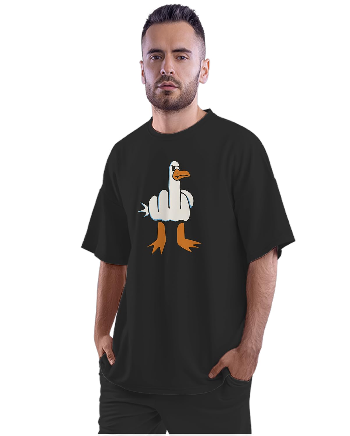Oversized T-Shirt Buy The Fear Trade The Greed - Stock Market Men's Women's Unise 100% Cotton Black; _BTFTTUNIQ-Black M Oversized_bz