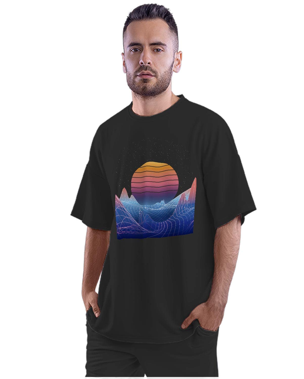 Oversized T-Shirt Bear Pilot Aeroplane Boys Kids Men's Women's Unise 100% Cotton White; _BPILOTUNQ-White S Oversized_bz