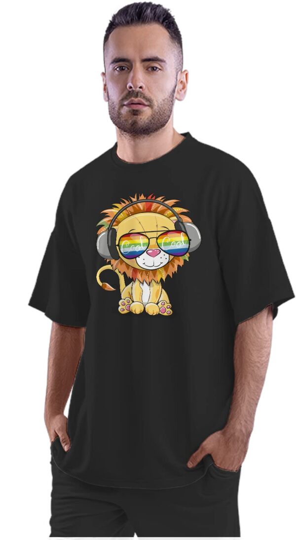 Oversized T-Shirt Homer Doughnut Men's Women's Unise 100% Cotton Black; _HOMDUNQ-Black XL Oversized_bz