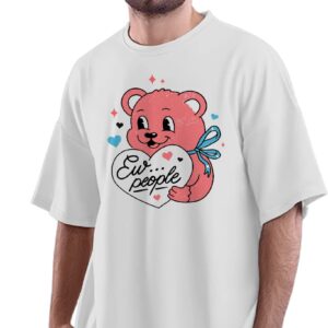Oversized T-Shirt Stressed Cat - Dark Humour Men's Women's Unise 100% Cotton Iris Lavender; _SCDRUNQQ-Iris Lavender 2XL Oversized_bz