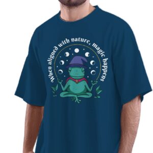 Oversized T-Shirt Rainbow Colored Pi Symbol Men's Women's Unise 100% Cotton Navy Blue; _RAINBUNQ-Navy Blue S Oversized_bz