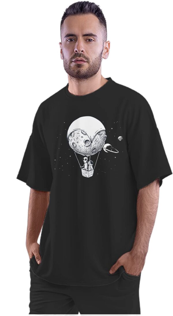 Oversized T-Shirt Retro Sunset Golf Men's Women's Unise 100% Cotton Black; _RETLFSUNQ-Black 2XL Oversized_bz