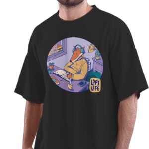 Oversized T-Shirt Kawaii Mochi Japanese Rice Cake Men's Women's Unise 100% Cotton Black; _MOCHIOSSX-Black 2XL Oversized_bz