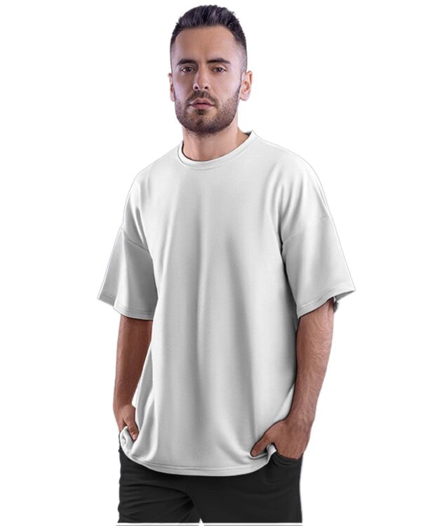 Oversized T-Shirt Yin Yang Glitch Men's Women's Unise 100% Cotton White; _YINYANUNQ-White 2XL Oversized_bz