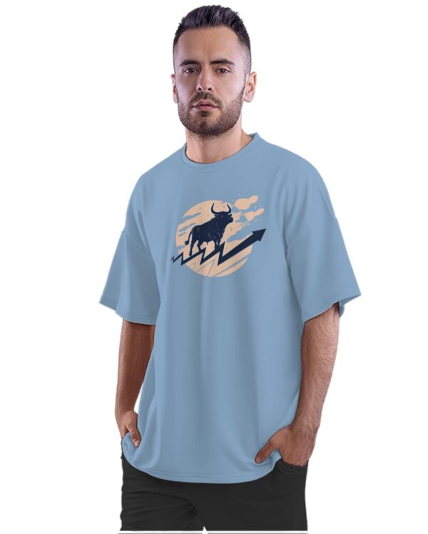 Oversized T-Shirt Toucan Bird - Surf Time Men's Women's Unise 100% Cotton Baby Blue; _TOUCANUNQ-Baby Blue M Oversized_bz