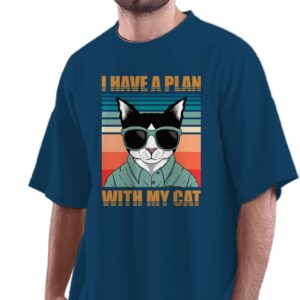 Men's Oversized T-Shirt That's What She Said - The Office 100% Cotton Navy Blue; _PT_739