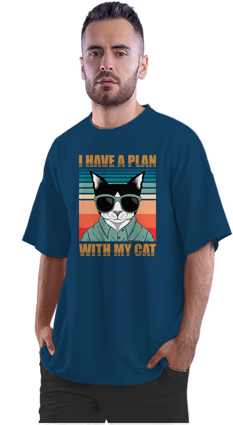 Men's Oversized T-Shirt That's What She Said - The Office 100% Cotton Navy Blue; _PT_739
