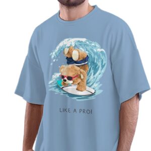 Oversized T-Shirt Three Tailed Fo in Space Men's Women's Unise 100% Cotton Navy Blue; _PT_769