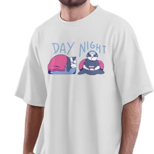 Oversized T-Shirt Dabbing Pug Men's Women's Unise 100% Cotton Black; _DABPXXUNQ-Black XL Oversized_bz