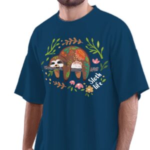 Oversized T-Shirt Science & Religion Quote Men's Women's Unise 100% Cotton Black; _PT_853